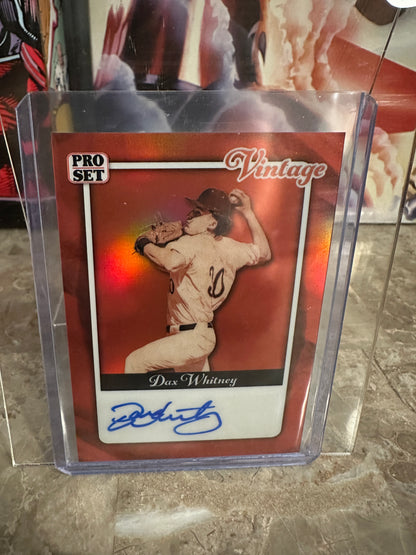 Dax Whitney 2026 Leaf Pro Set Vintage Orange Autograph 3/4 Oregon State RHP