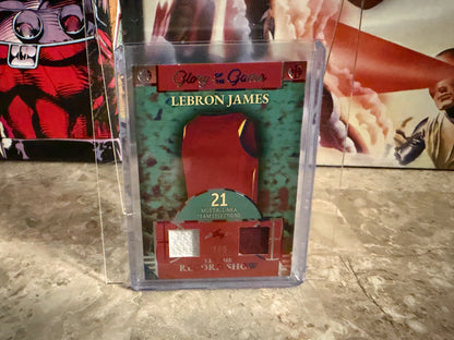 LeBron James 2025 Leaf Glory of the Game Let the Record Show Dual Game-Used 1/5