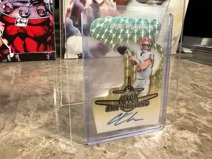 Cade Klubnik 2026 Leaf Metal Football Skywriting Auto Gold Super Prismatic 1/1