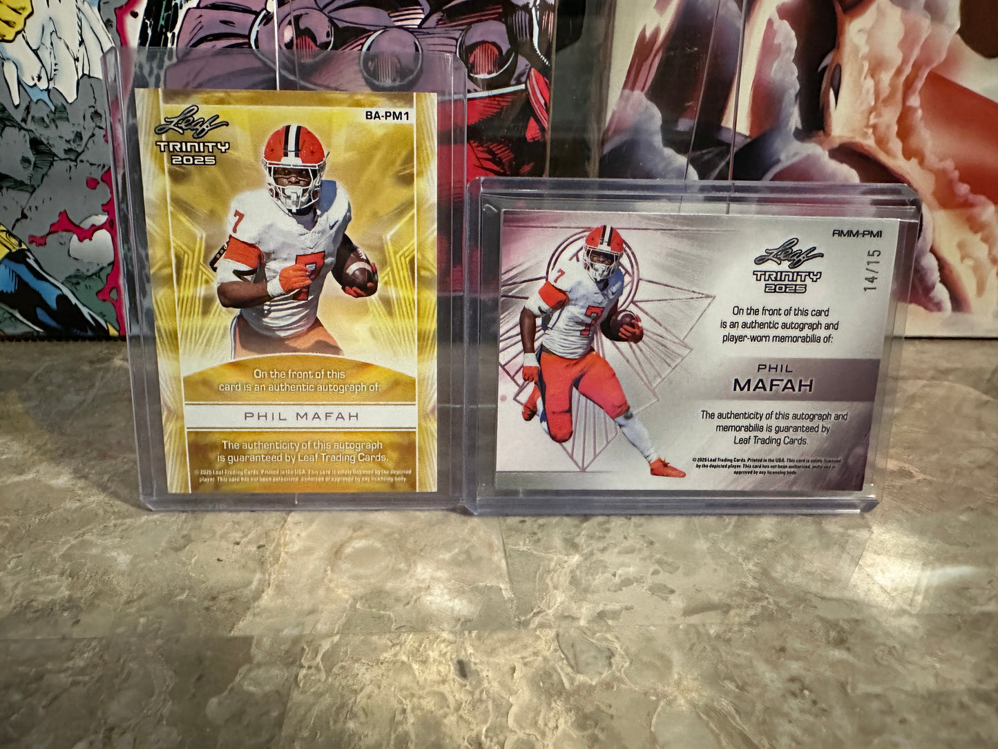 Phil Mafah AUTO PATCH LOT 2025 Leaf Trinity Metal Platinum /15 & Bronze /75