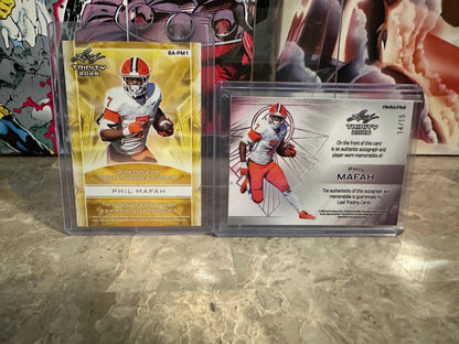 Phil Mafah AUTO PATCH LOT 2025 Leaf Trinity Metal Platinum /15 & Bronze /75