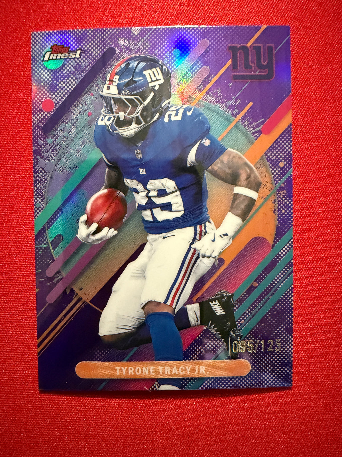 2025 Topps Finest Football Tyrone Tracy Jr. Rare Purple /125 #253