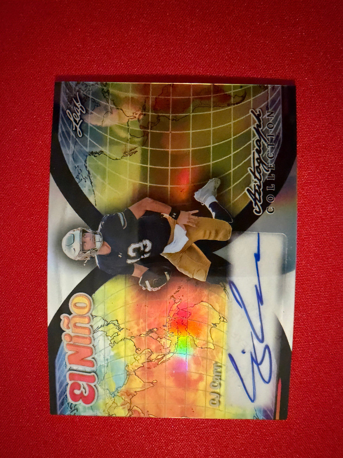 CJ Carr 2026 Leaf Autograph Collection Football El Niño Silver True 1/1