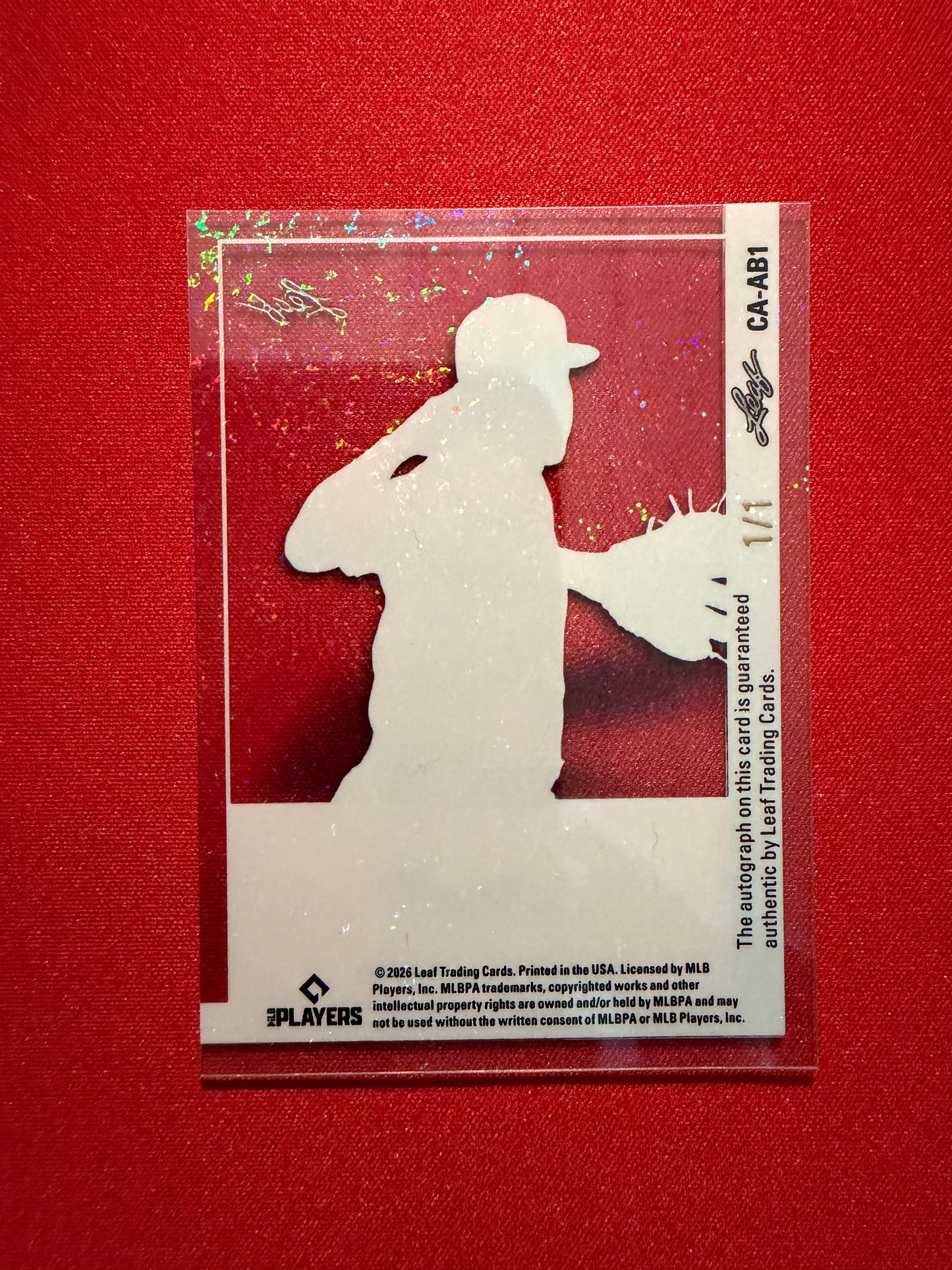 2026 Leaf Vivid Baseball Clear Stardust Purple Anderson Brito Auto 1/1