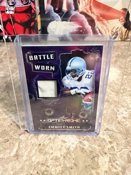 2026 Leaf Optichrome Football Battle Worn Emmitt Smith Game-Used 7/7