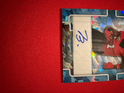 Jamier Brown 2026 Leaf Autograph Collection Base Platinum Cracked Ice Auto 1/1
