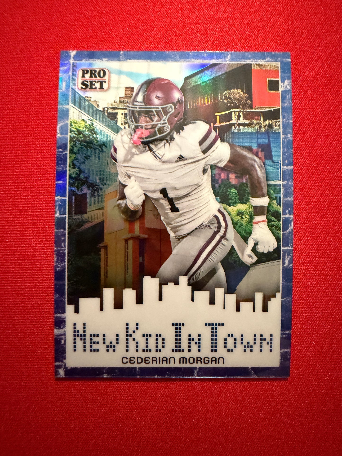2026 Leaf Pro Set Metal Football Cederian Morgan New Kid In Town Blue /3
