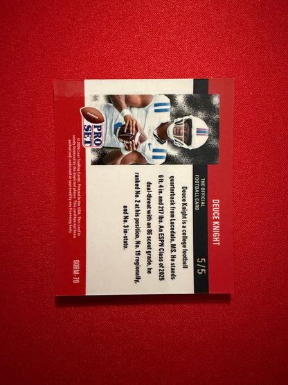 Deuce Knight 2026 Leaf Pro Set Metal Football Vintage Auto Platinum Bookend Lot