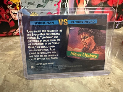 Spider-Man vs El Toro Negro #50 (1996 Marvel Fleer Spider-Man Premium)