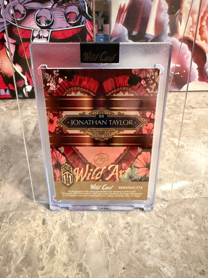 Jonathan Taylor 2026 Wild Card Sweet Wild Art Gold Vinyl True 1/1 Autograph