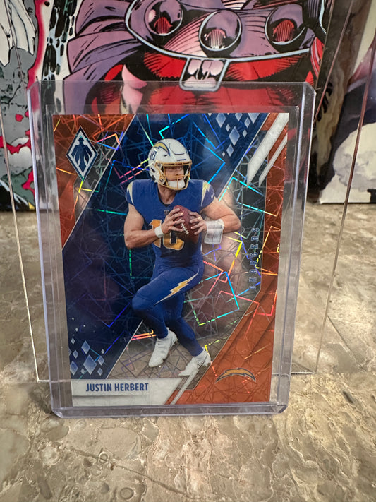 Justin Herbert #70 Orange Lazer 20/99 (2021 Panini Phoenix)