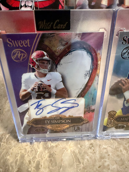 2026 Wild Card Wild Art Lot: Matthew Stafford 1/1 Color Match & Ty Simpson Auto