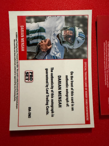 Darian Mensah 2026 Leaf Pro Set Metal Football 1989 Auto 1990 Mini Base Color Match
