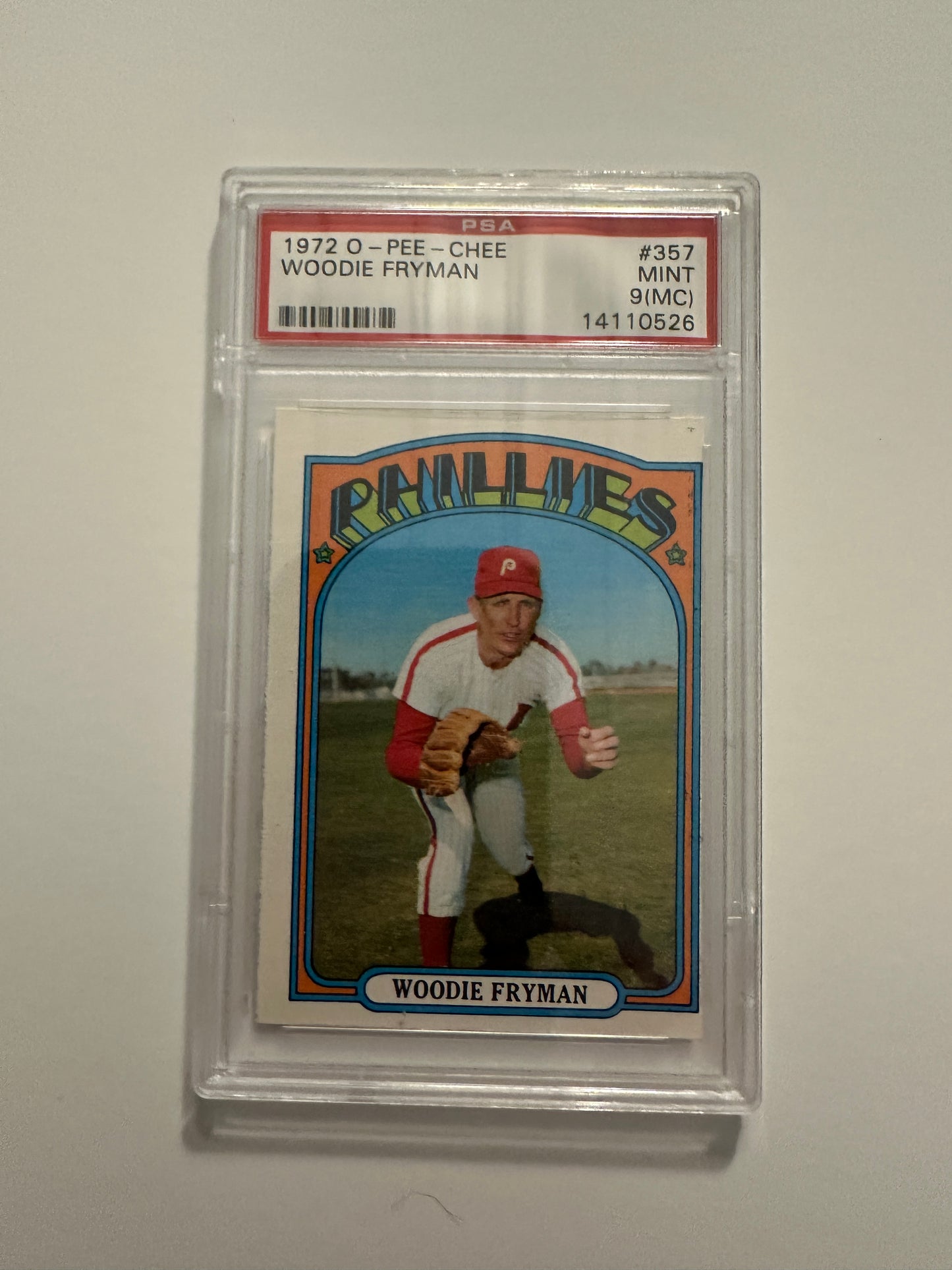 Woodie Fryman #357 PSA Graded Mint 9 (MC) (1972 O-Pee-Chee)