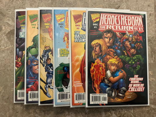 Heroes Reborn the Return #1-4 Full Set + Variants NM (1997 Marvel)