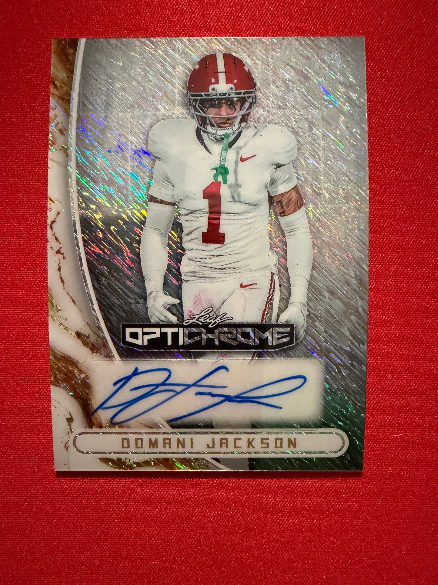 2026 Leaf Optichrome Domani Jackson Silver Shimmer AUTO /9 Packers RC