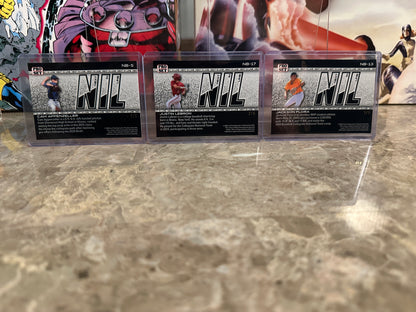 2026 Pro Set NIL Lot Justin Lebron /6 TWO 1/1s Flora Super Prismatic Appenzeller Gold
