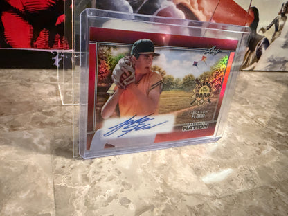 Jackson Flora 2026 Leaf Baseball Nation Saturday In the Park Auto Red /3
