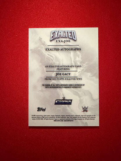 Joe Gacy 2026 Topps Exalted WWE Exalted Autographs /99 Aqua #EXA-JOE