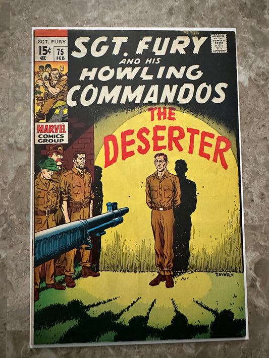 Sgt Fury #75 FN- 5.5 (Marvel Comics 1970) - Nice copy for grade