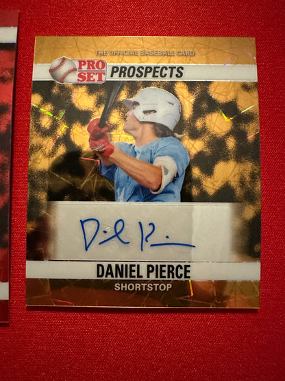 Daniel Pierce 2026 Pro Set Metal 1/1 Gold AUTO, /5 & /6 RWB Lazer Lot - Rays