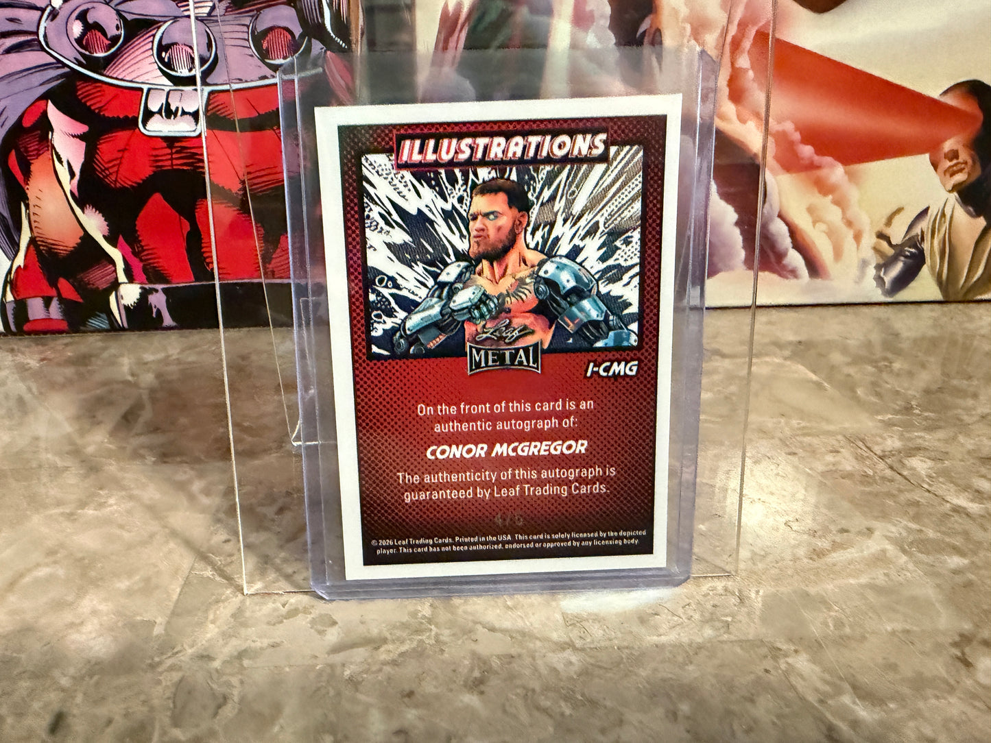 Connor McGregor 2026 Leaf Metal Ring Kings Illustrated Pink /6