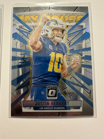 2023 Justin Herbert Card Lot - Prizmatic/Hype/Optic (2023 Panini)