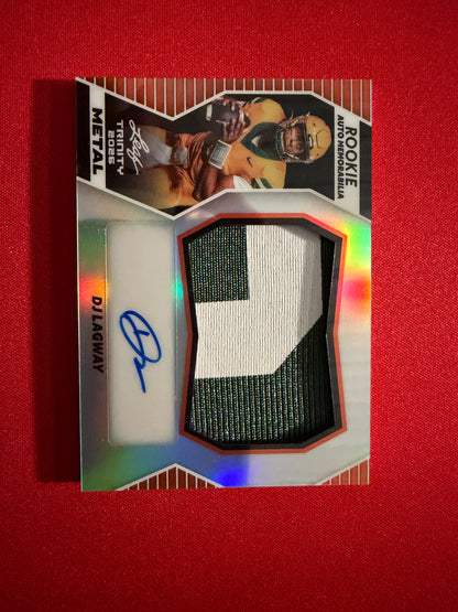2026 Leaf Trinity DJ Lagway Rookie Auto Memo Metal Number Patch /7