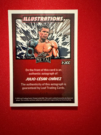 Julio Cesar Chavez 2026 Leaf Metal Ring Kings Illustrations Silver /10