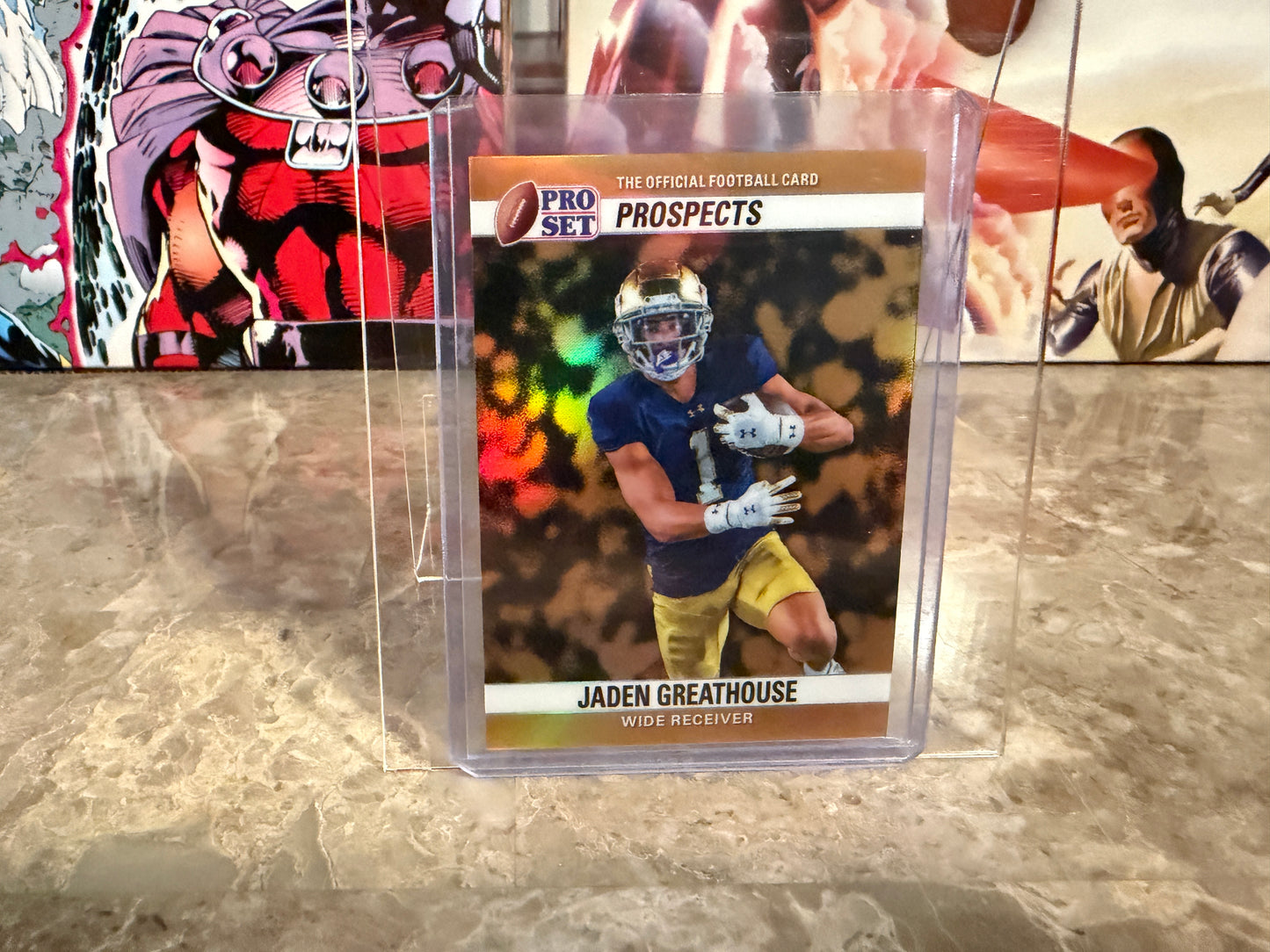 Jaden Greathouse 2026 Leaf Pro Set Metal Football 1990 Gold 1/1