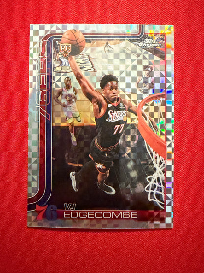 VJ Edgecombe 2026 Topps Chrome Update X-Fractor RC #153