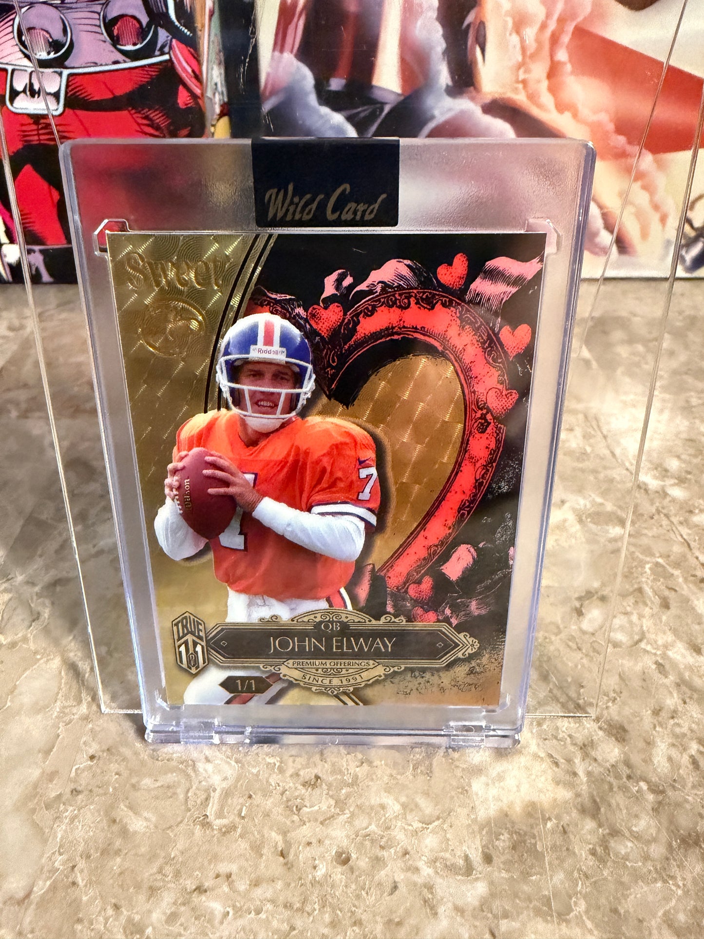 2026 Wild Card Wild Art Gold Vinyl True 1/1 John Elway Non-Auto (Street Art / Sweet)