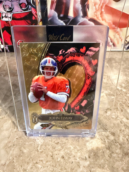 2026 Wild Card Wild Art Gold Vinyl True 1/1 John Elway Non-Auto (Street Art / Sweet)