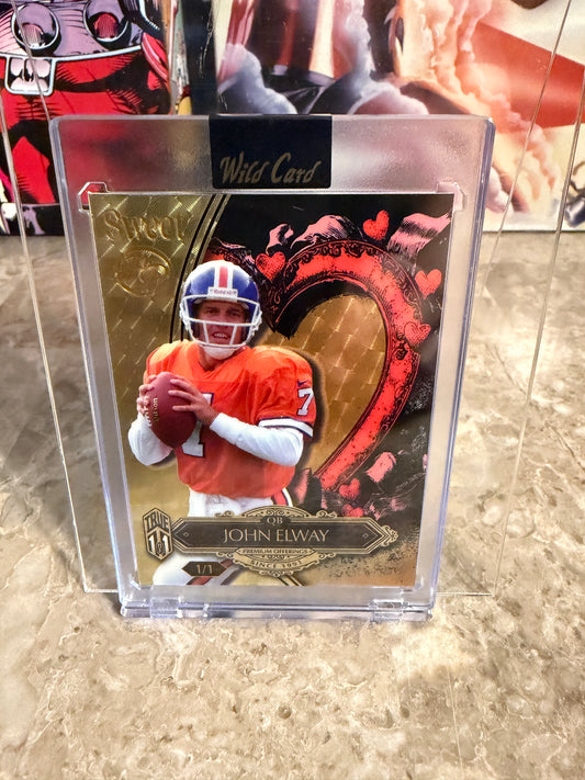 2026 Wild Card Wild Art Gold Vinyl True 1/1 John Elway Non-Auto (Street Art / Sweet)