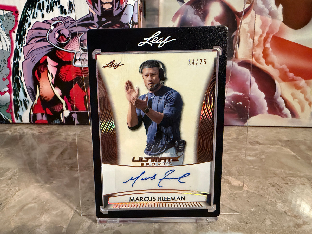 Marcus Freeman 2026 Leaf Ultimate Sports Ultimate Signatures Bronze Holo /25