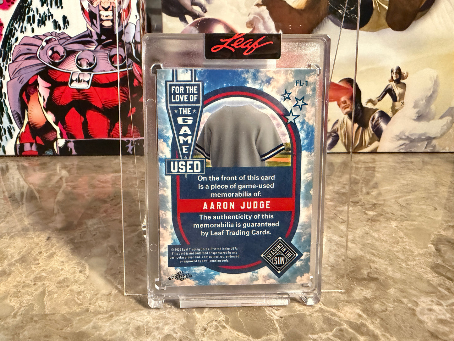 Aaron Judge 2026 Leaf Seasons In the Sun Love of the Game-Used Pinstripe Patch /40