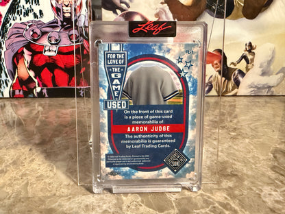 Aaron Judge 2026 Leaf Seasons In the Sun Love of the Game-Used Pinstripe Patch /40