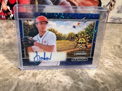 2026 Leaf Baseball Nation Jacob Lombard Saturday in the Park Blue Auto 5/10