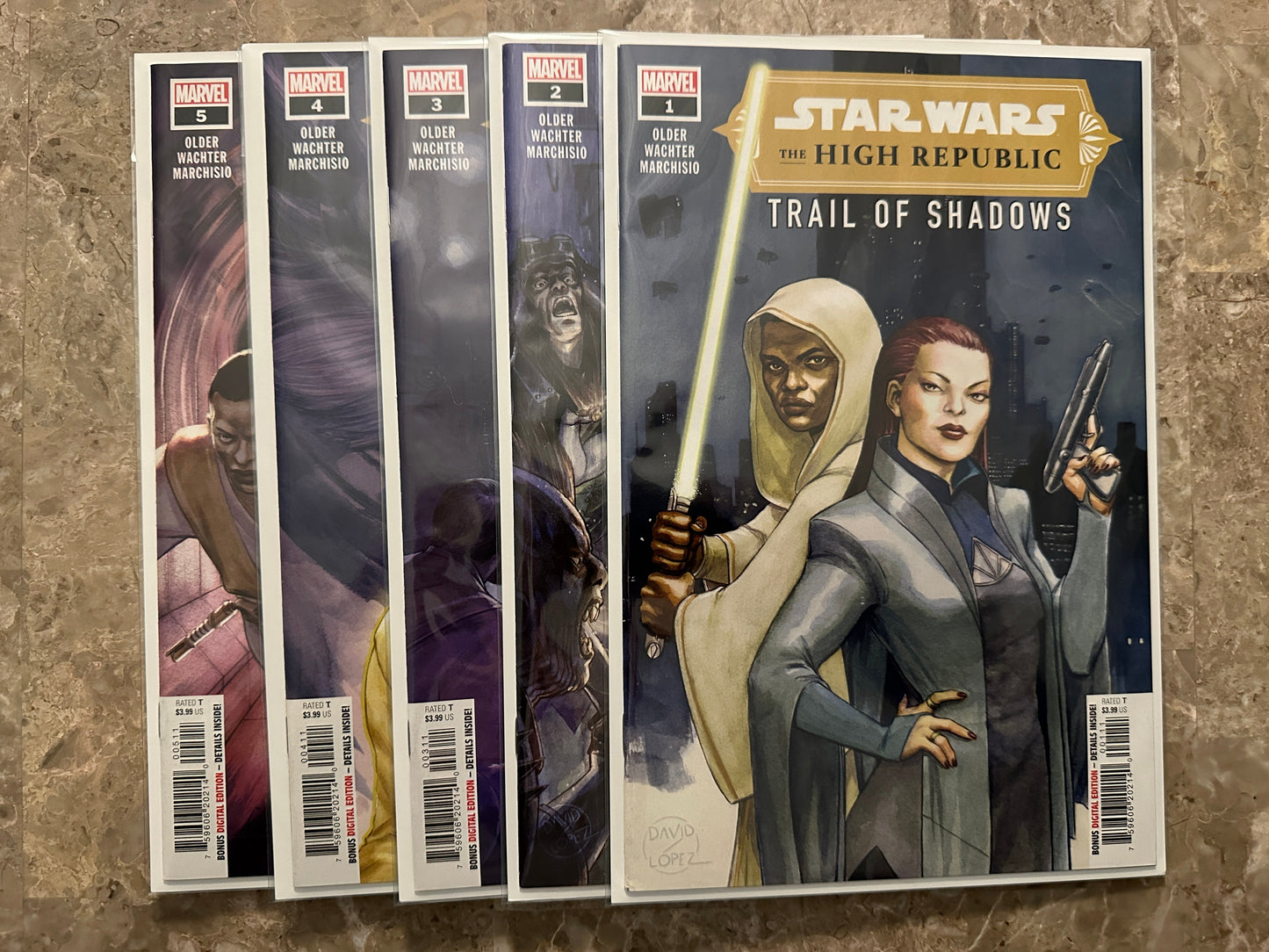 Star Wars the High Republic Trail of Shadows #1-5 Full Set High Grade (2021 Marvel)