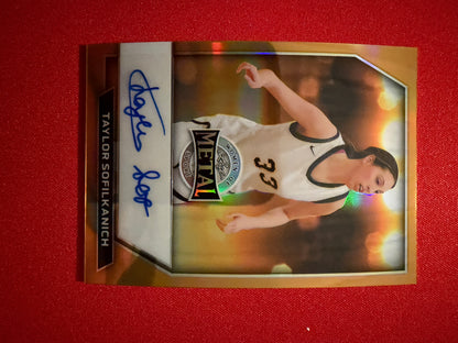 Taylor Sofilkanich 2026 Leaf Women of Sport Base Auto Gold Prismatic 1/1