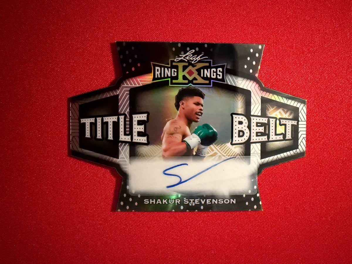 Shakur Stevenson 2026 Leaf Metal Ring Kings Title Belt Auto Silver /10