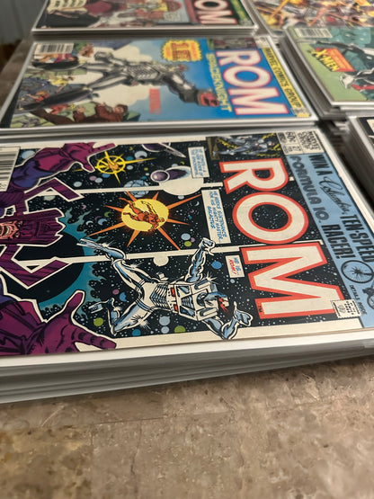 Rom #1-75, Annual #1-4 Near Full Run Lot of 73 - 70 Newsstands, New Bags and Boards