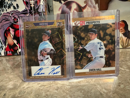 Owen Hall 2026 Leaf Pro Set 1/1 Dual Masterpiece Prospect Lot