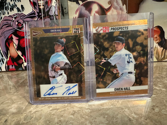 Owen Hall 2026 Leaf Pro Set 1/1 Dual Masterpiece Prospect Lot