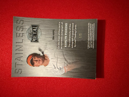 Karlyn Pickens 2026 Leaf Women of Sport Stainless Auto Platinum Lava 1/1