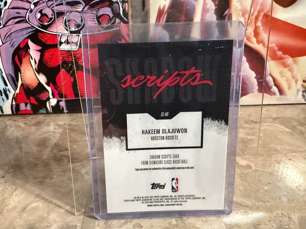Hakeem Olajuwon 2025-26 Topps Signature Class Shadow Scripts Auto #SS-HO