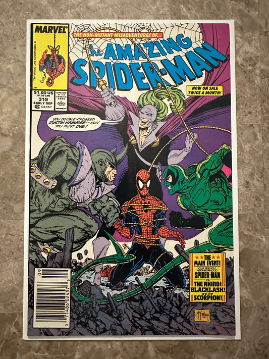 Amazing Spider-Man #319 Newsstand FN/VF 7.0 (1989 Marvel) - Nice copy for grade