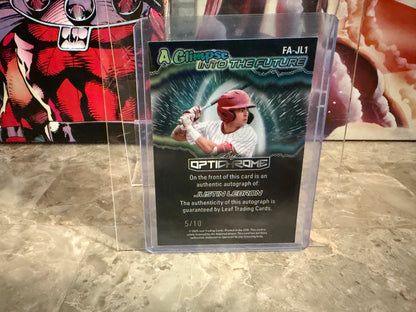 Justin Lebron 2025 Leaf Optichrome Baseball Glimpse Into Future Auto Silver /10