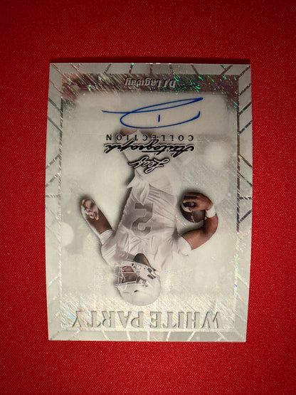 2026 Leaf Autograph Collection Football DJ Lagway White Party Shimmer /4