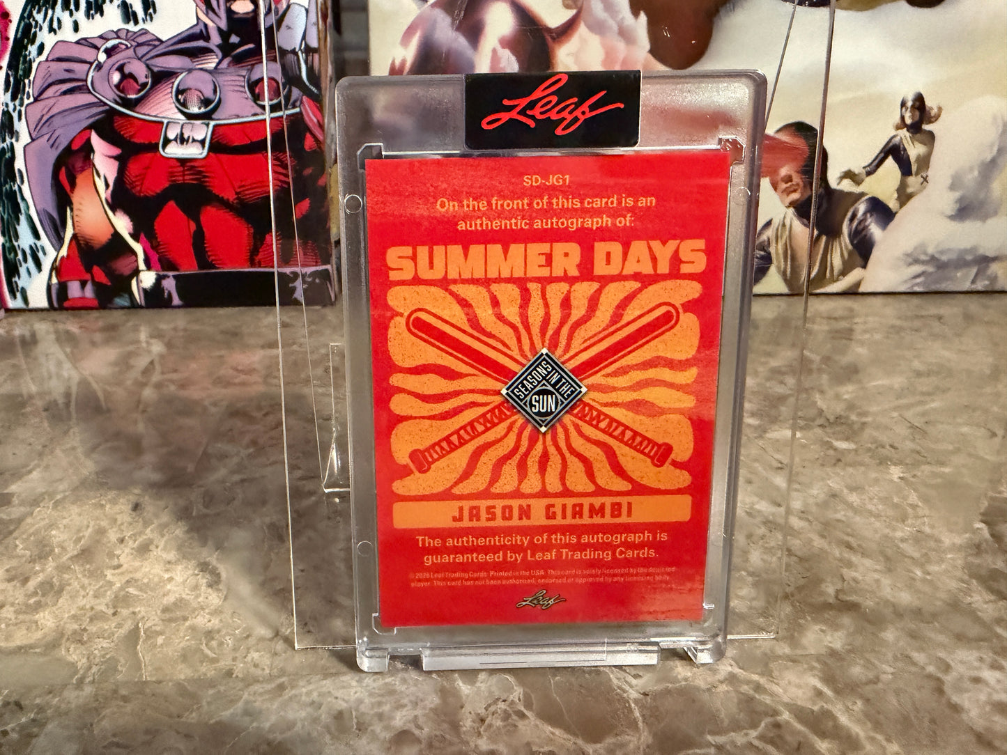 Jason Giambi 2026 Leaf Seasons In The Sun Summer Days Auto Green /7